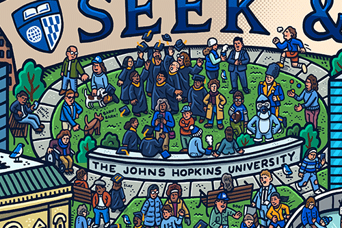 Crop of the Seek and Discover illustration that features the Homewood Beach